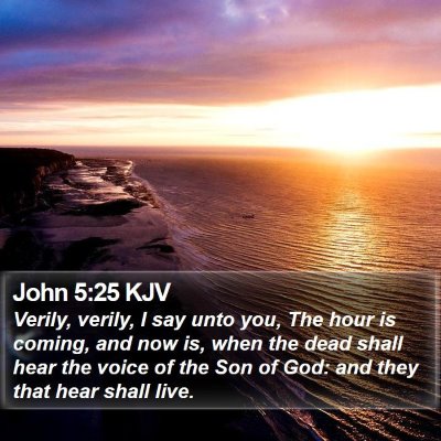 John 5:25 KJV Bible Verse Image