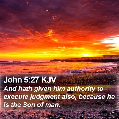 John 5:27 KJV Bible Verse Image