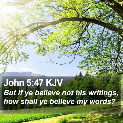 John 5:47 KJV Bible Verse Image