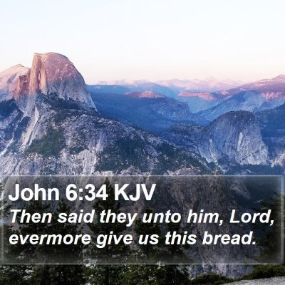 John 6:34 KJV Bible Verse Image