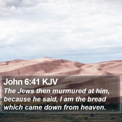 John 6:41 KJV Bible Verse Image