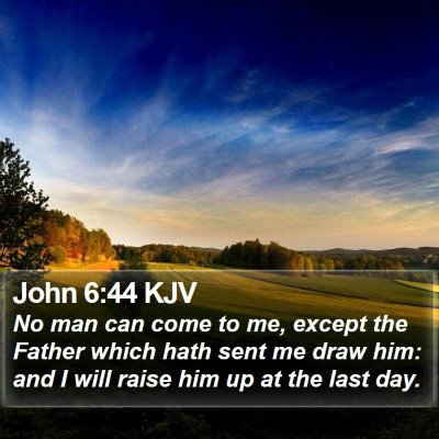 John 6:44 KJV Bible Verse Image