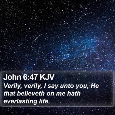 John 6:47 KJV Bible Verse Image