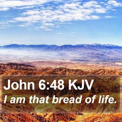 John 6:48 KJV Bible Verse Image