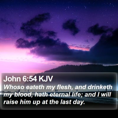 John 6:54 KJV Bible Verse Image