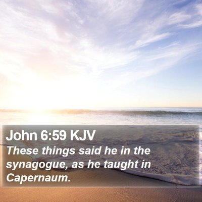 John 6:59 KJV Bible Verse Image