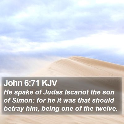 John 6:71 KJV Bible Verse Image