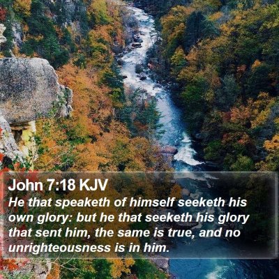 John 7:18 KJV Bible Verse Image