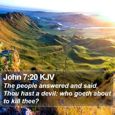 John 7:20 KJV Bible Verse Image
