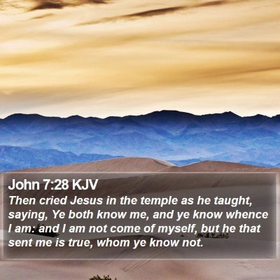 John 7:28 KJV Bible Verse Image