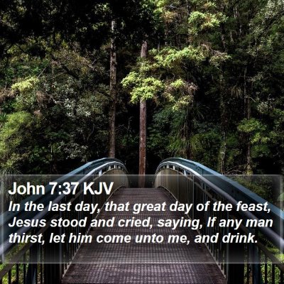 John 7:37 KJV Bible Verse Image