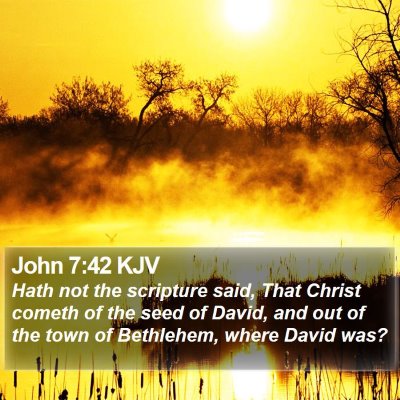 John 7:42 KJV Bible Verse Image