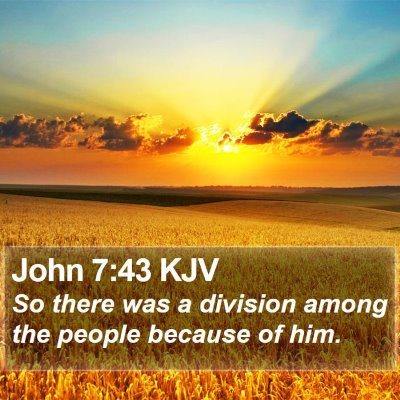 John 7:43 KJV Bible Verse Image