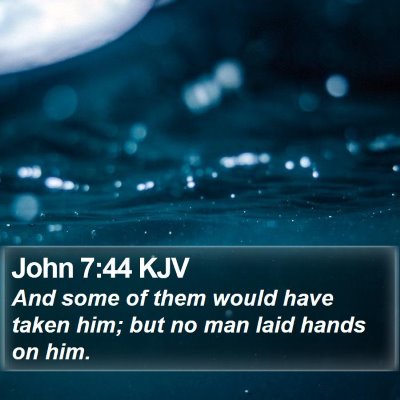 John 7:44 KJV Bible Verse Image