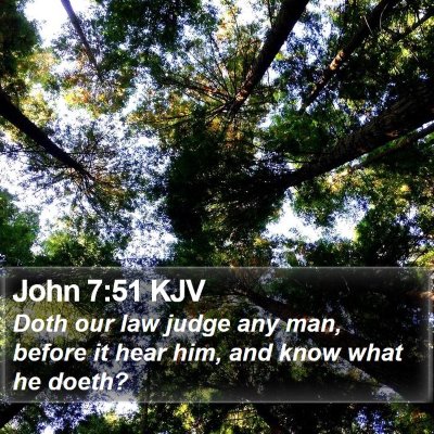 John 7:51 KJV Bible Verse Image
