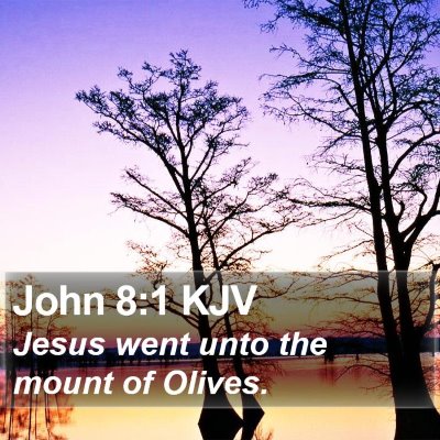 John 8:1 KJV Bible Verse Image