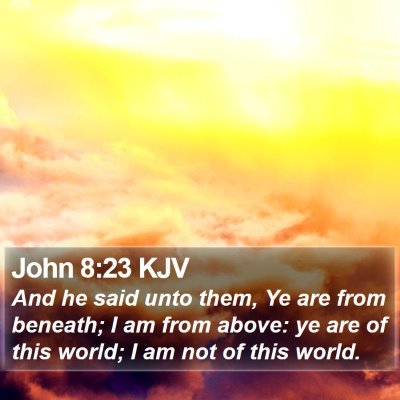John 8:23 KJV Bible Verse Image