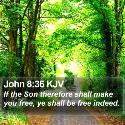 John 8:36 KJV Bible Verse Image