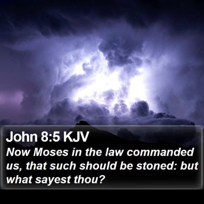 John 8:5 KJV Bible Verse Image