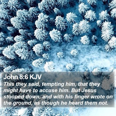 John 8:6 KJV Bible Verse Image