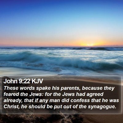 John 9:22 KJV Bible Verse Image
