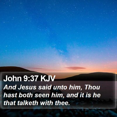 John 9:37 KJV Bible Verse Image