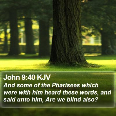 John 9:40 KJV Bible Verse Image