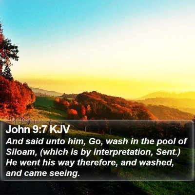 John 9:7 KJV Bible Verse Image