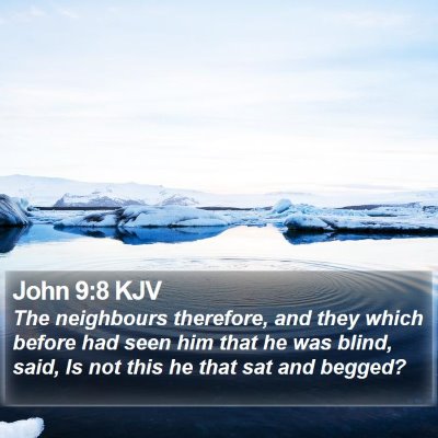 John 9:8 KJV Bible Verse Image