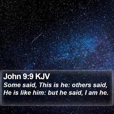 John 9:9 KJV Bible Verse Image
