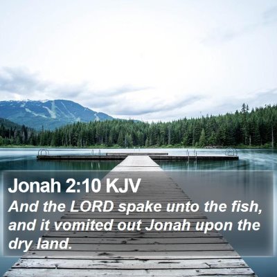 Jonah 2:10 KJV Bible Verse Image