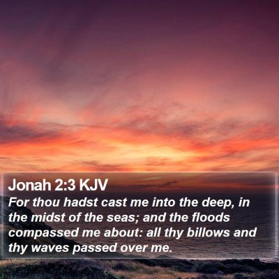Jonah 2:3 KJV Bible Verse Image