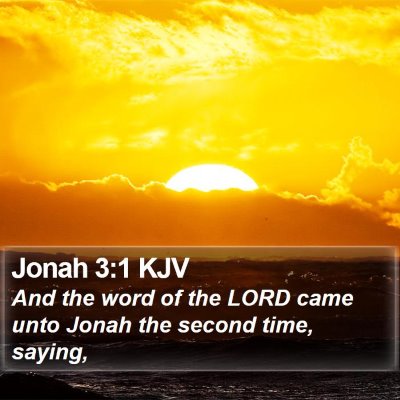 Jonah 3:1 KJV Bible Verse Image