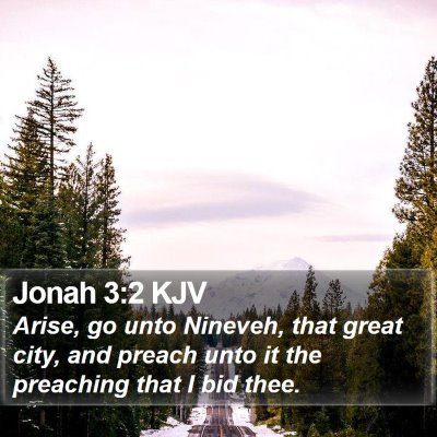 Jonah 3:2 KJV Bible Verse Image