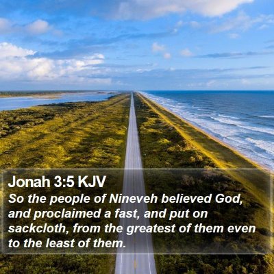 Jonah 3:5 KJV Bible Verse Image