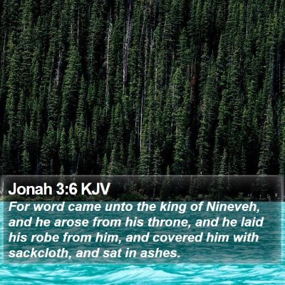 Jonah 3:6 KJV Bible Verse Image