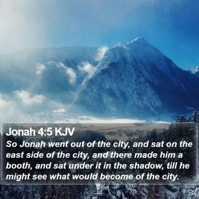 Jonah 4:5 KJV Bible Verse Image