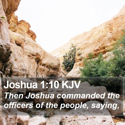 Joshua 1:10 KJV Bible Verse Image