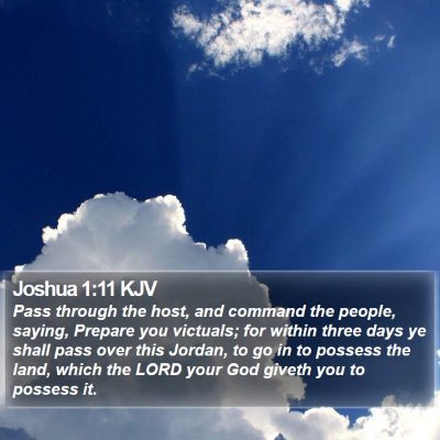 Joshua 1:11 KJV Bible Verse Image