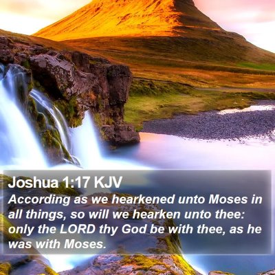 Joshua 1:17 KJV Bible Verse Image
