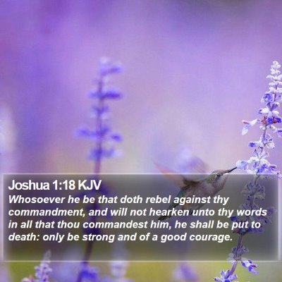 Joshua 1:18 KJV Bible Verse Image
