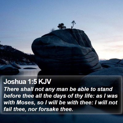 Joshua 1:5 KJV Bible Verse Image
