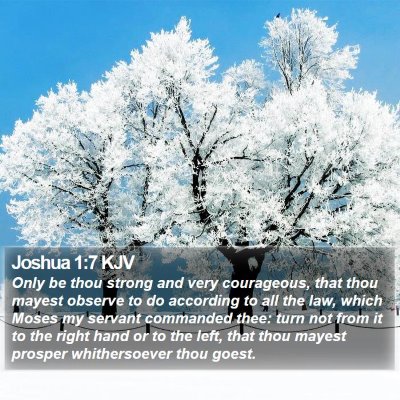 Joshua 1:7 KJV Bible Verse Image