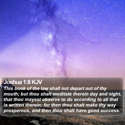 Joshua 1:8 KJV Bible Verse Image