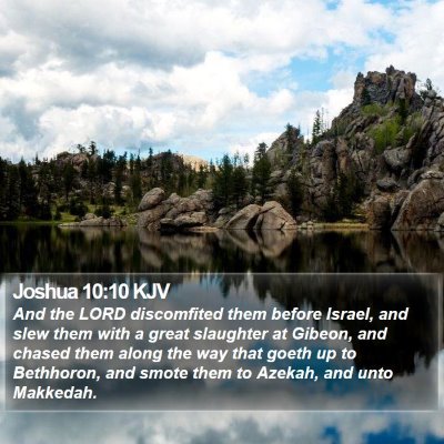 Joshua 10:10 KJV Bible Verse Image