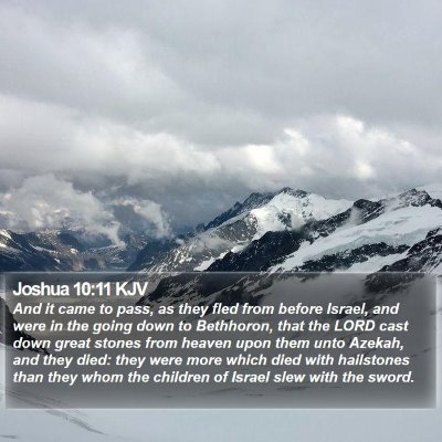 Joshua 10:11 KJV Bible Verse Image