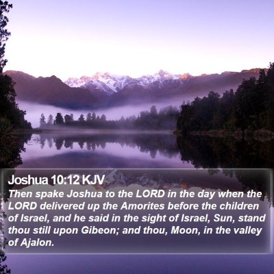 Joshua 10:12 KJV Bible Verse Image