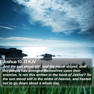 Joshua 10:13 KJV Bible Verse Image