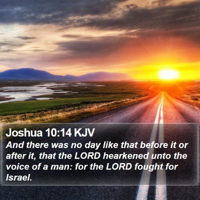 Joshua 10:14 KJV Bible Verse Image