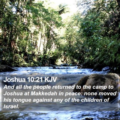 Joshua 10:21 KJV Bible Verse Image